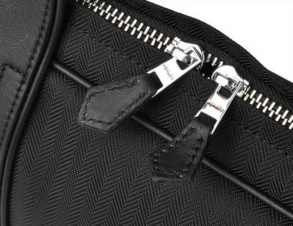 Best Hermes Canvas Man Handbags Black 509003 - Click Image to Close